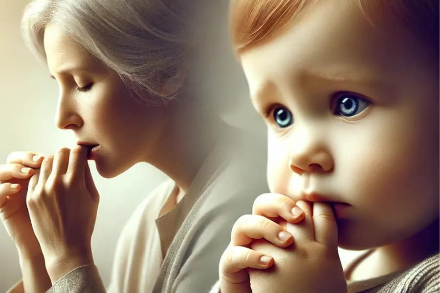 nail biting is a learned behaviour